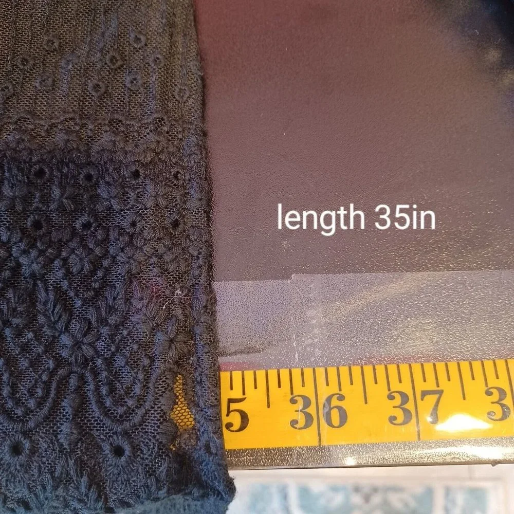 NANETTE LEPORE 2 Black Lace A Line Dress Eyelet Texture Lined Classic Zip Back - Picture 12 of 15